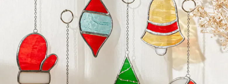 W17: Glas in koper (Tiffany) Kerst