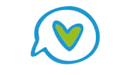 Logo van een spraakballon met een hart.