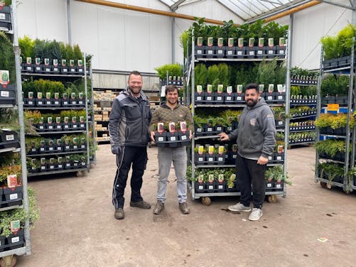 Statushouders bij boomkwekerij