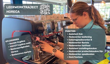 Leerwerktraject Horeca met barista en functieslijst.
