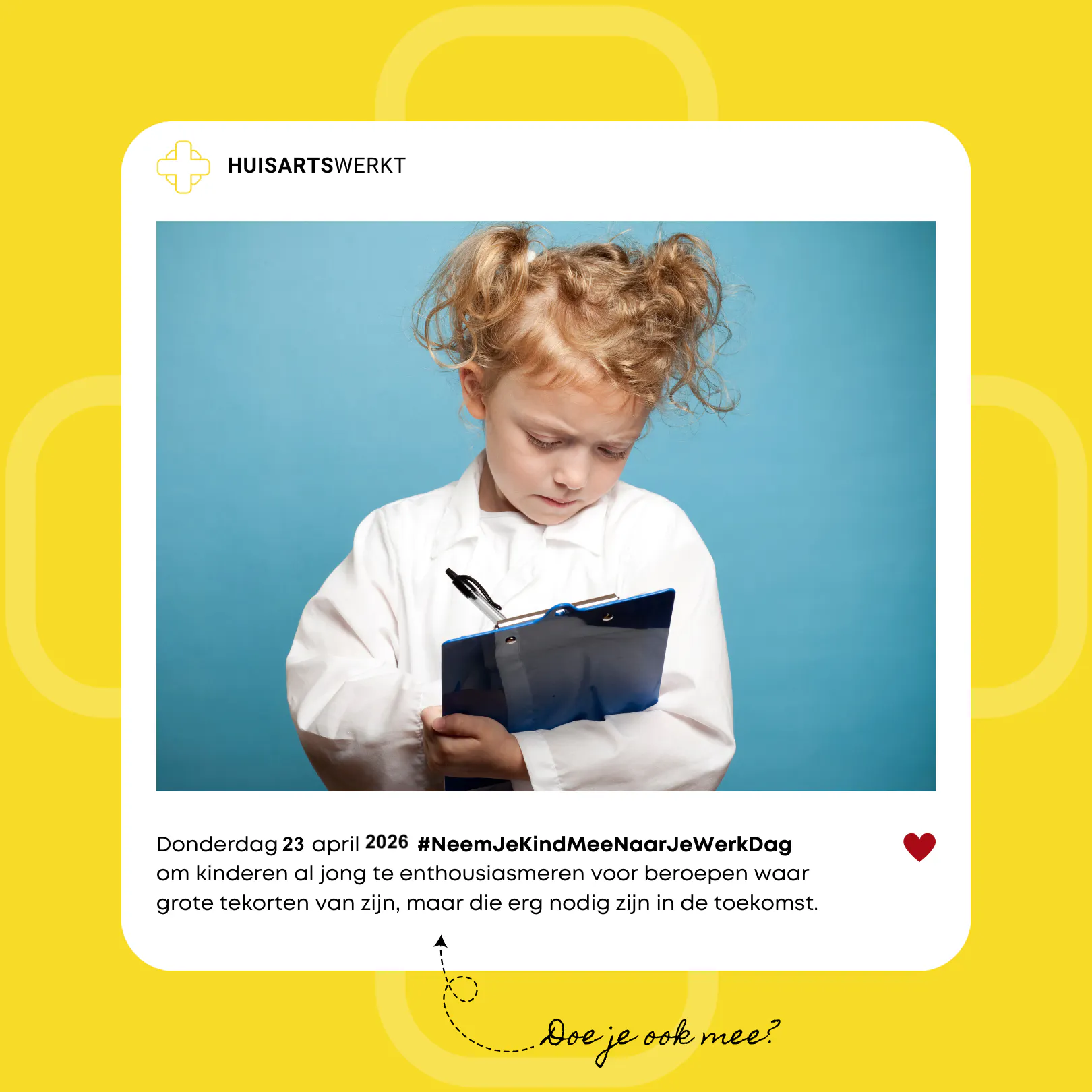 Doe mee met de Neem-je-kind-mee-naar-je-werkdag 2026!