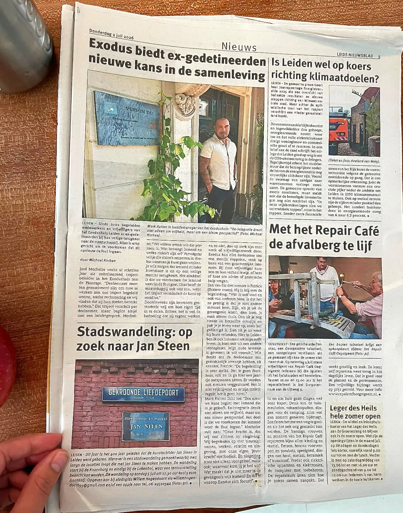 Leids Nieuwsblad: "Exodus biedt ex-gedetineerden nieuwe kans"