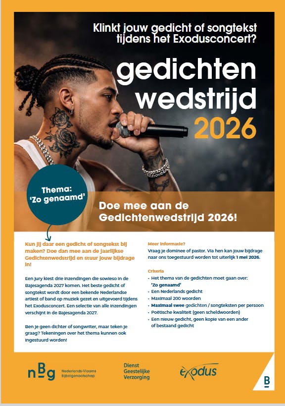 Exodusdeelnemers doen mee aan landelijke gedichtenwedstrijd