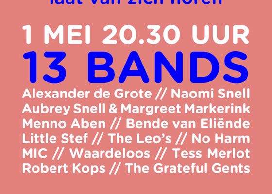 UNLOCKED, line up bekend - bij Studio Alphen, 1 mei 20.30u