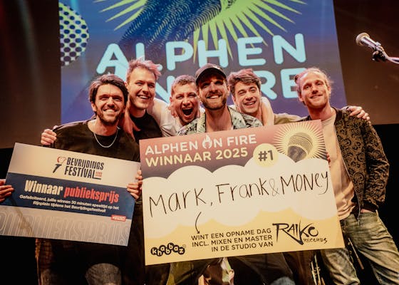 Mark, Frank & Money winnaar bandcontest Alphen on Fire 2025