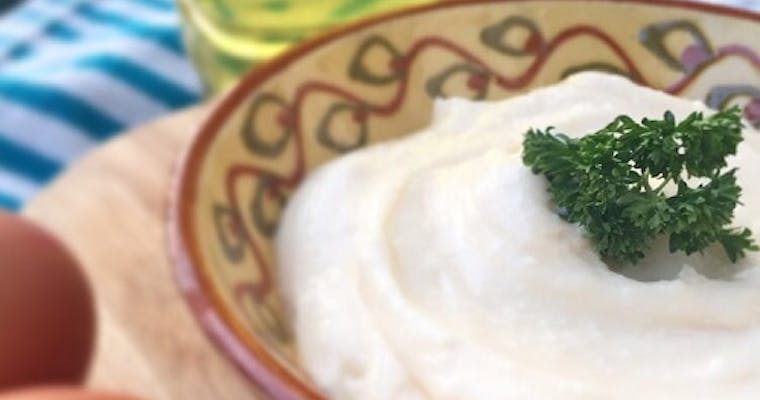 Zelfgemaakte mayonaise