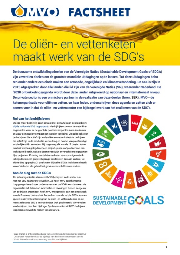 De oliën- en vettenketen maakt werk van de SDG's