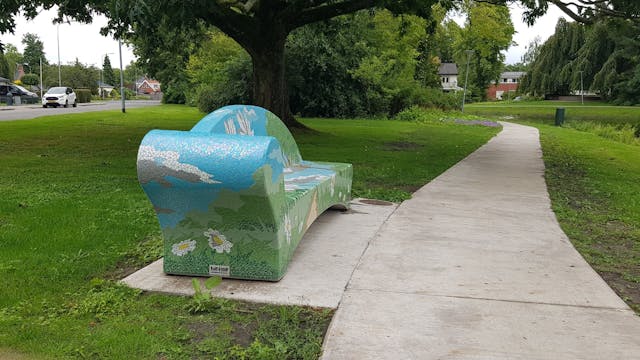 Mozaïekbank Margrietpark Sappemeer