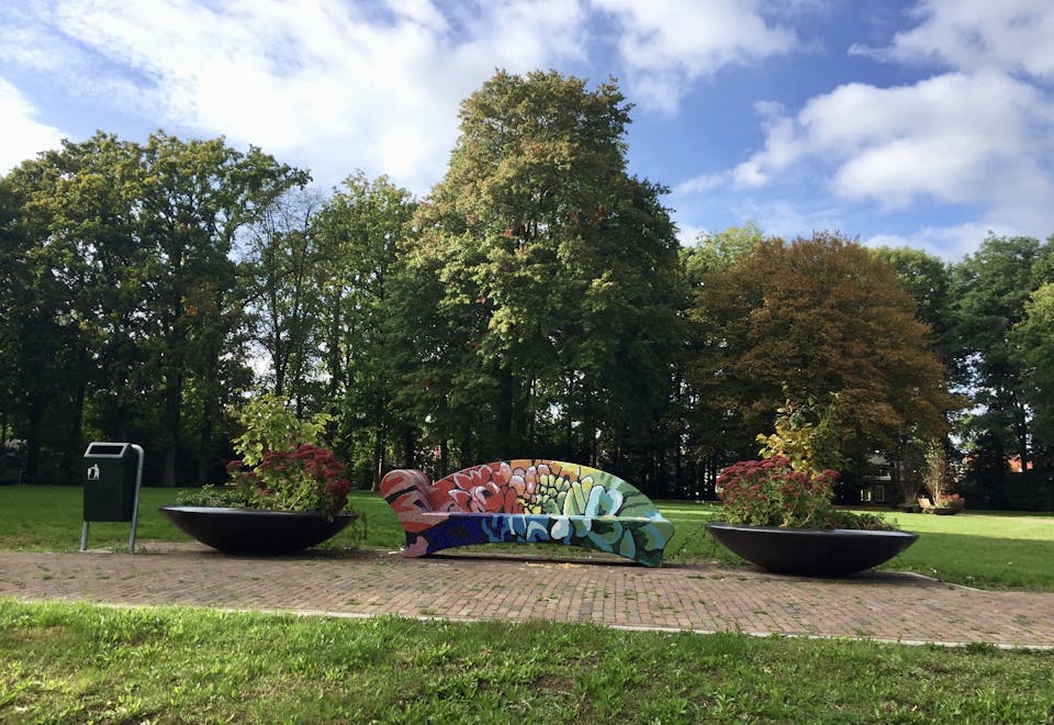 Kleurrijke Gemozaiekte Bank Voor Kasteeltuin Wijchen Luc4me