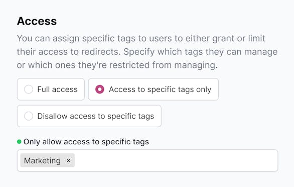 Tag-based API token limits