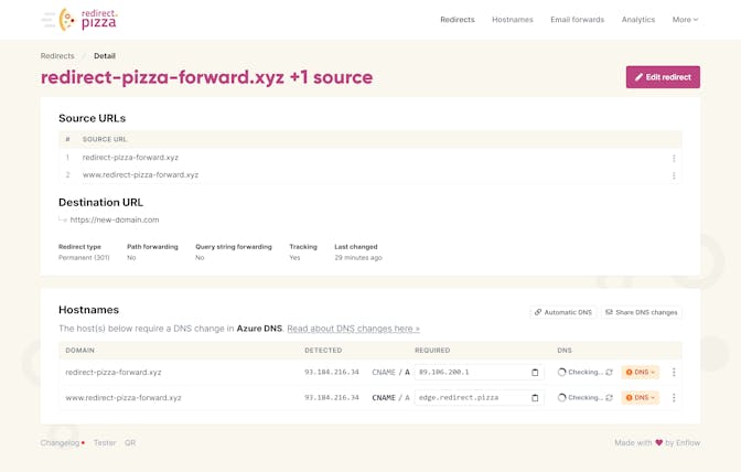 Azure DNS DNS not pointed