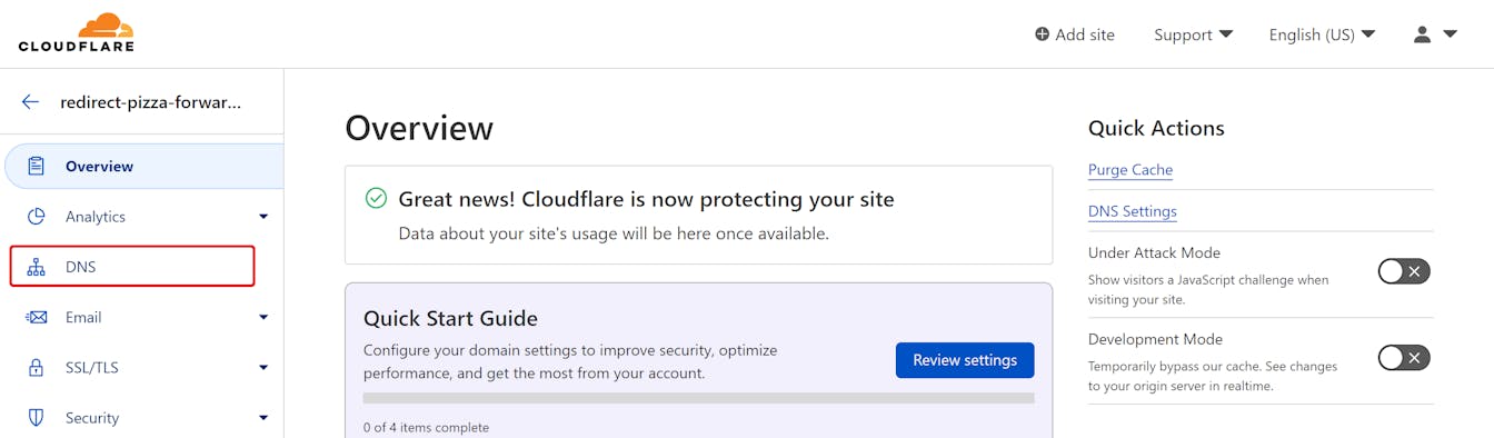 Cloudflare DNS setup