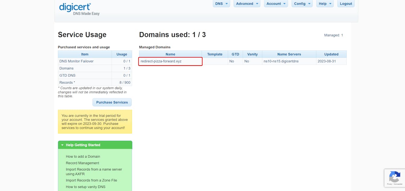 DNS Made Easy domain