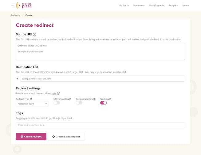 Create redirect