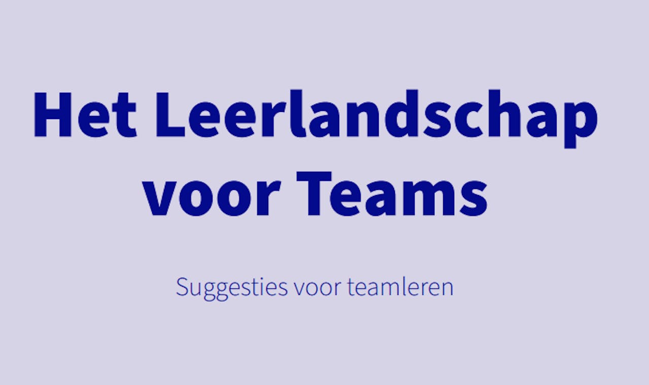 Leerlandschap voor Teams