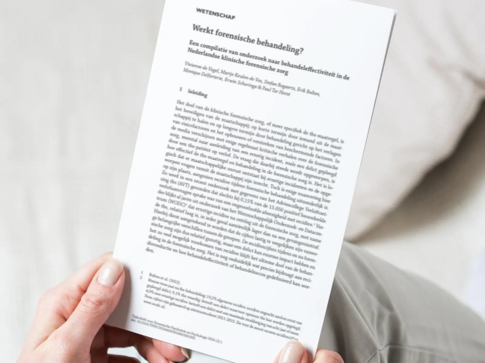 Onderzoekslijn: Werkt forensische behandeling?